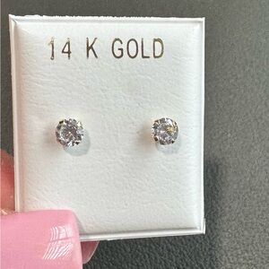 14K Gold Stud Earrings
